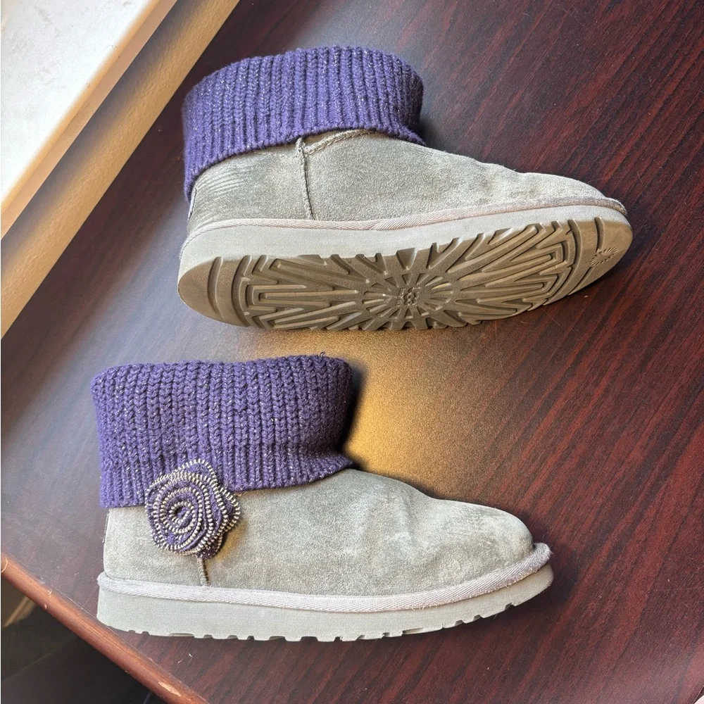 UGG MINI SOUTHERN BELLE GREY AND PURPLE SIZE‎ 4
